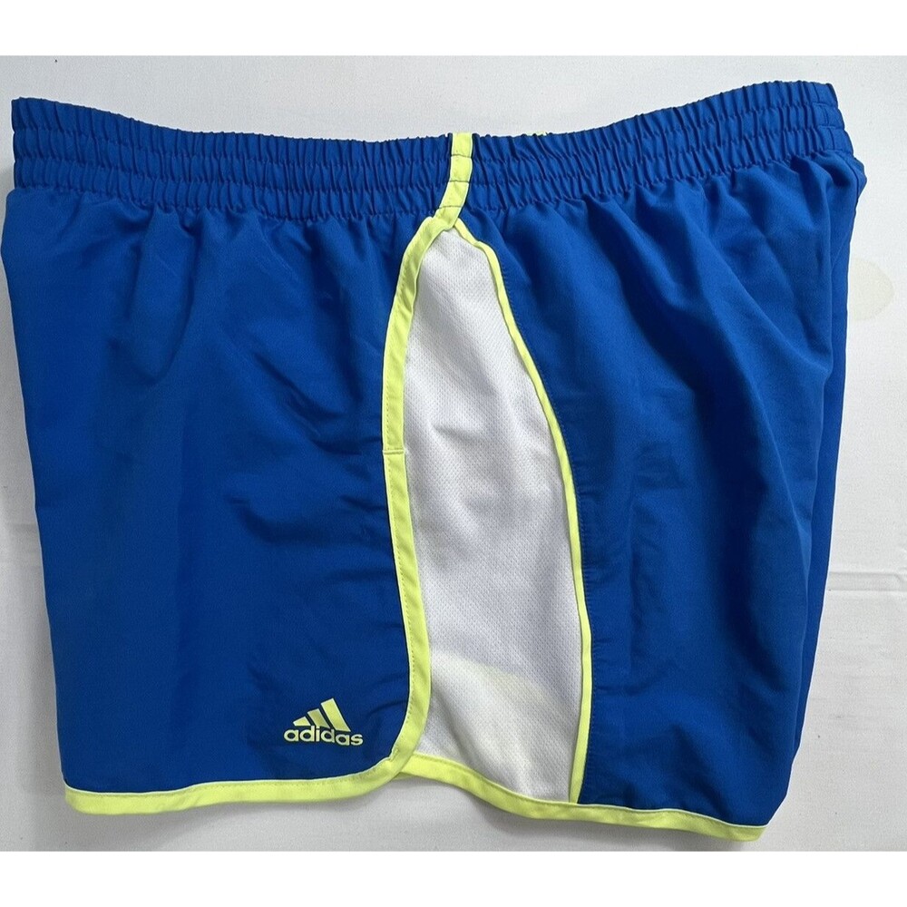 Adidas Womens 3  Inseam Blue Green White Athletic Shorts Size M
